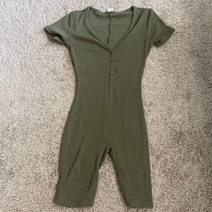 Medium size olive green fashion nova jumpsuit